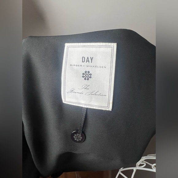 Day Birger Et Mikkelsen Metallic Chiffon Wrap Dress Sz 10 Holiday Party Festive - Picture 6 of 6